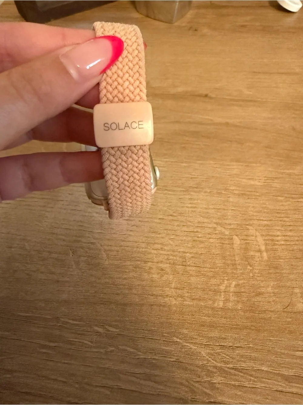 Apple Watch with Pink Braided Solace band - Pink